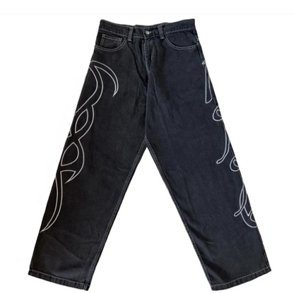 Unisex Black Denim Jeans