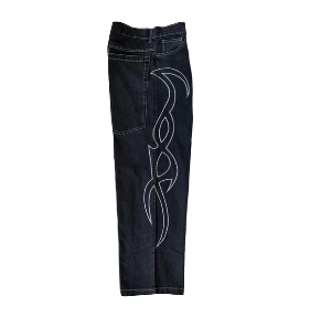 Unisex Black Denim Jeans